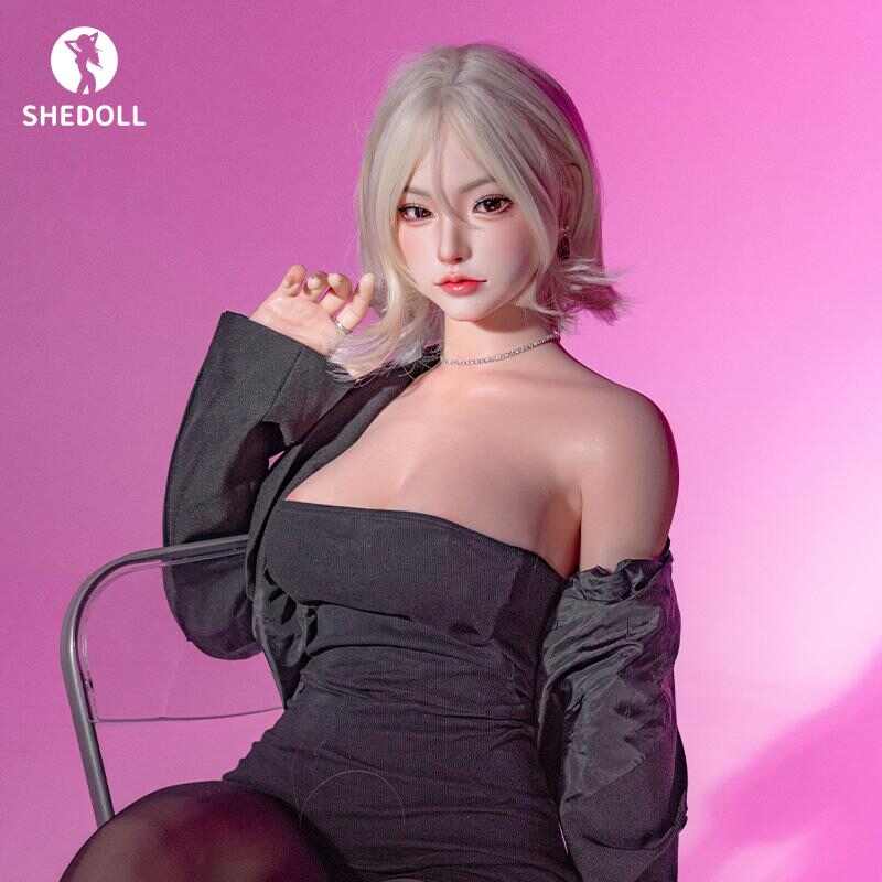 SHEDOLL 白露 168cm御姐支配者 D杯露肩黑裙-透光黑丝 可动口腔+加热夹吸体